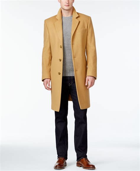 michael kors men's madison cashmere-blend overcoat camel|Michael Kors Men's MMK19585 Madison Topcoat .